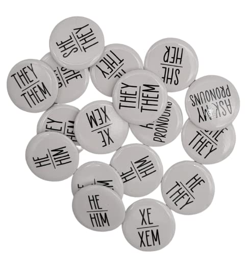 Bulk Pronoun Pins for LGBTQ+ Support - Customizable Packs Available
