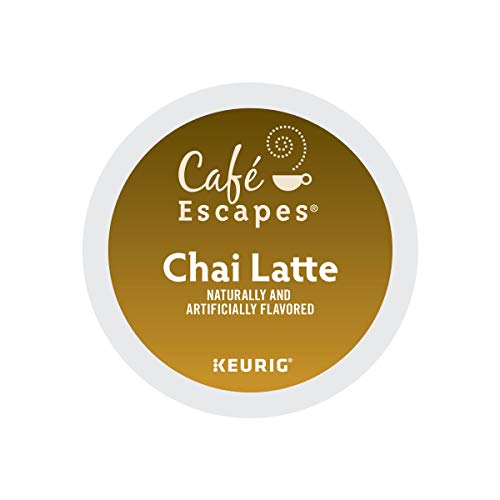 Cafe Escapes Chai Latte Tea Beverage Pods for Keurig Machines