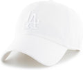 Los Angeles Dodgers White Primary Logo Clean Up Cap - Adjustable Fit