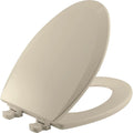 Bemis 1500EC 146 Almond Elongated Molded Wood Toilet Seat - Easy Clean