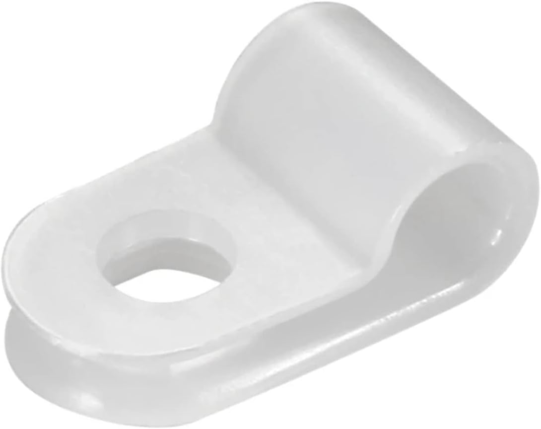 Teansic 200 Pcs White Nylon Cable Clamps - Wire Management Bliss!