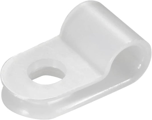 Teansic 200 Pcs White Nylon Cable Clamps - Wire Management Bliss!