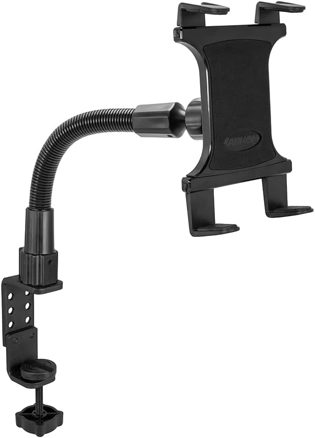 Heavy Duty Tablet Holder with Clamp Mount and Gooseneck Arm