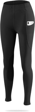 Girls Breeches Horse Riding Pants Kids Equestrian Knee-Patch Zip