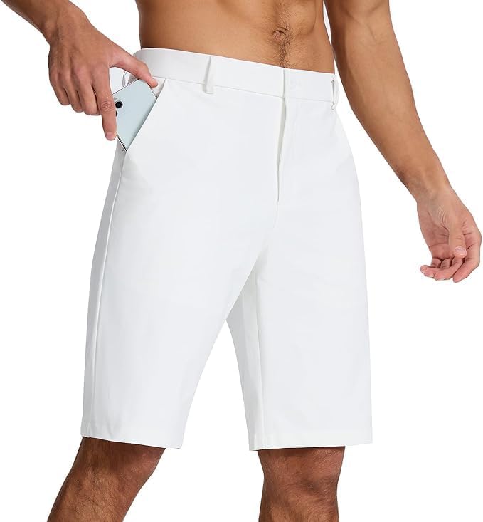 Men's Classic Fit Golf Shorts with 4 Pockets for Casual Work