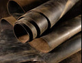 Tannery Finished Full Grain Buffalo Leather Hide 24x24 - Dark Brown