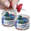 Officemate Giant Push Pins 1.5 in Assorted Colors - Bold, Sturdy Hold