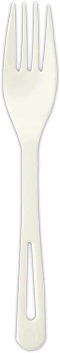 World Centric Compostable Fork 6.5 in - Sturdy Plant-Based Cutlery