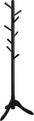 VASAGLE Solid Wood Coat Rack with 8 Hooks for Home Use