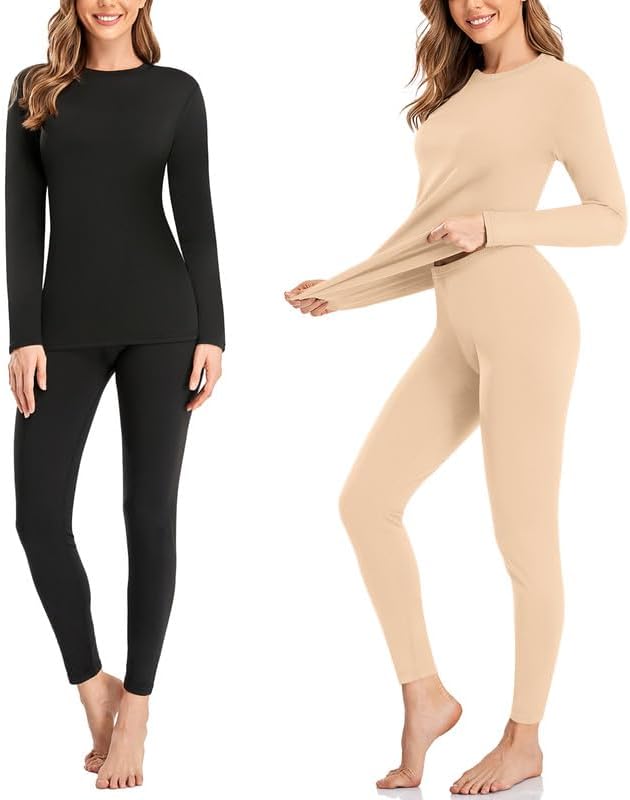 SIMIYA Thermal Underwear for Women Long Johns Winter Warm Set