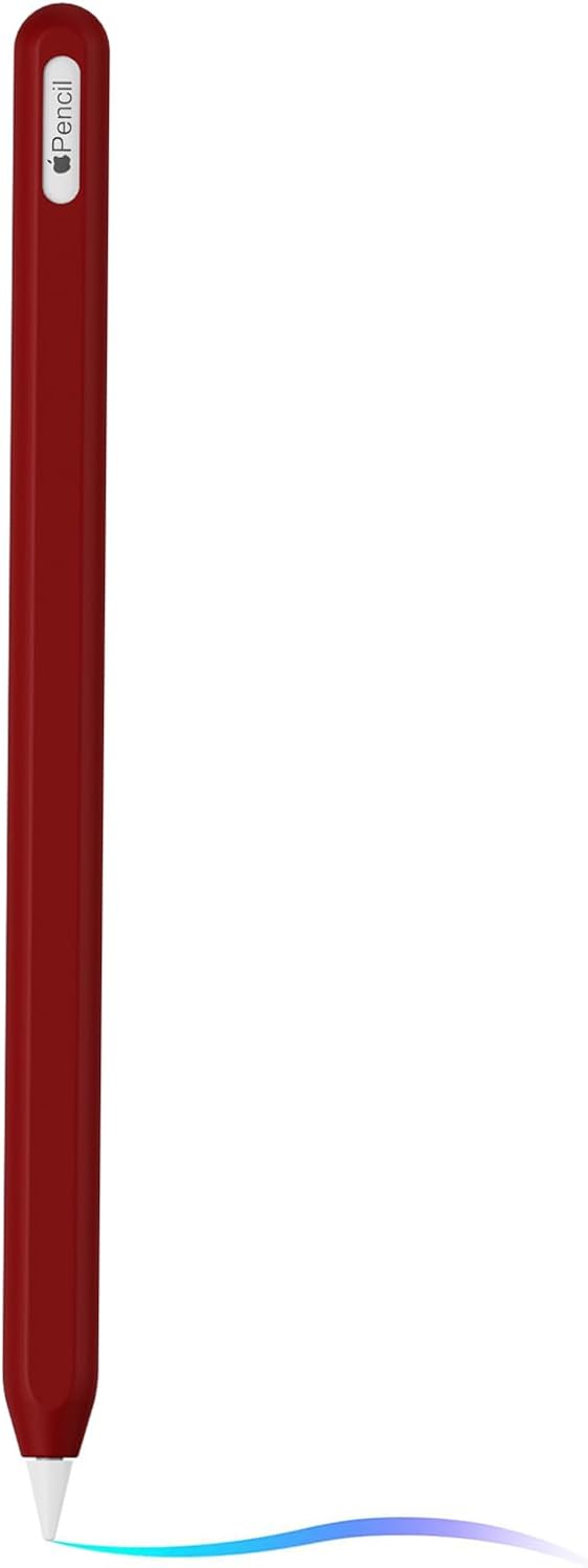 Shockproof Wine Red Pencil Case for Apple Pencil 2nd Gen