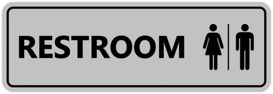 Standard All Gender Restroom Sign Large 10 Pack for Clear Visibility