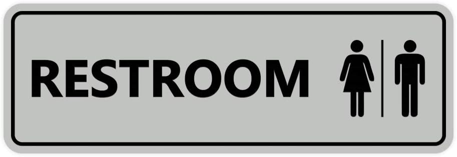 Standard All Gender Restroom Sign Small 10 Pack for Any Space