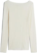 Woman's Boat Neck Modal Cashmere Ultralight Top - Sheer Luxury Layer