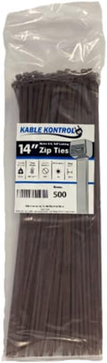 Kable Kontrol Brown 14 in Zip Ties 500 Pack - Durable Cable