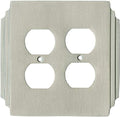 Switch Hits Satin Nickel Art Deco Miami Beach Light Switch Cover