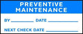 Inspection Label ENG Preventive Maintenance PK350 - Durable