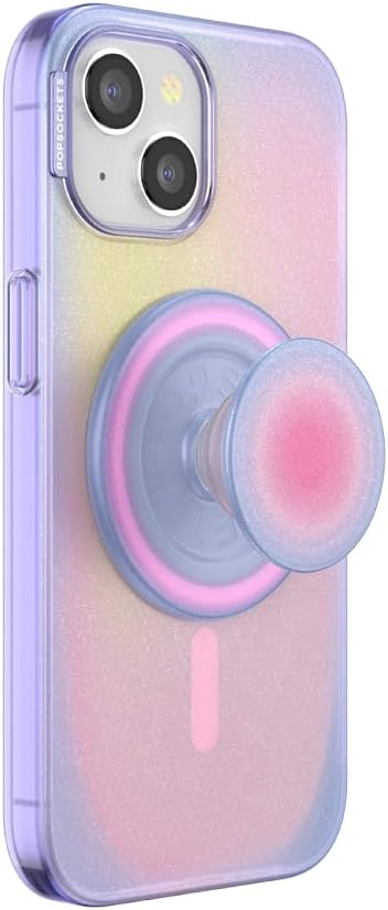 PopSockets iPhone 15 Case with Round Grip for MagSafe Charging