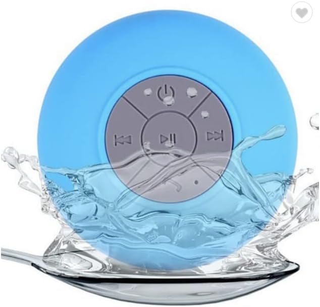 Waterproof Bluetooth Speaker - Hands-Free Calls, Suction-Cup Mount