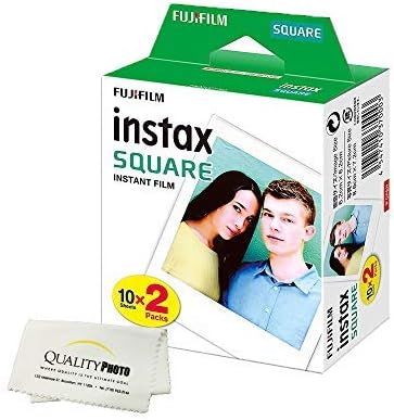 Fujifilm Instax Square Film - 20 Exposures + Microfiber Cloth