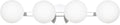 Globe Bathroom Vanity Light Fixtures 4-Light Chrome - Mid-Century Opal