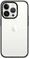 Compact iPhone 14 Pro Case Clear Black - Slim 4ft Drop Protection