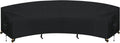 Curved Outdoor Sectional Sofa Cover 150Lx36Dx38H - Waterproof Black