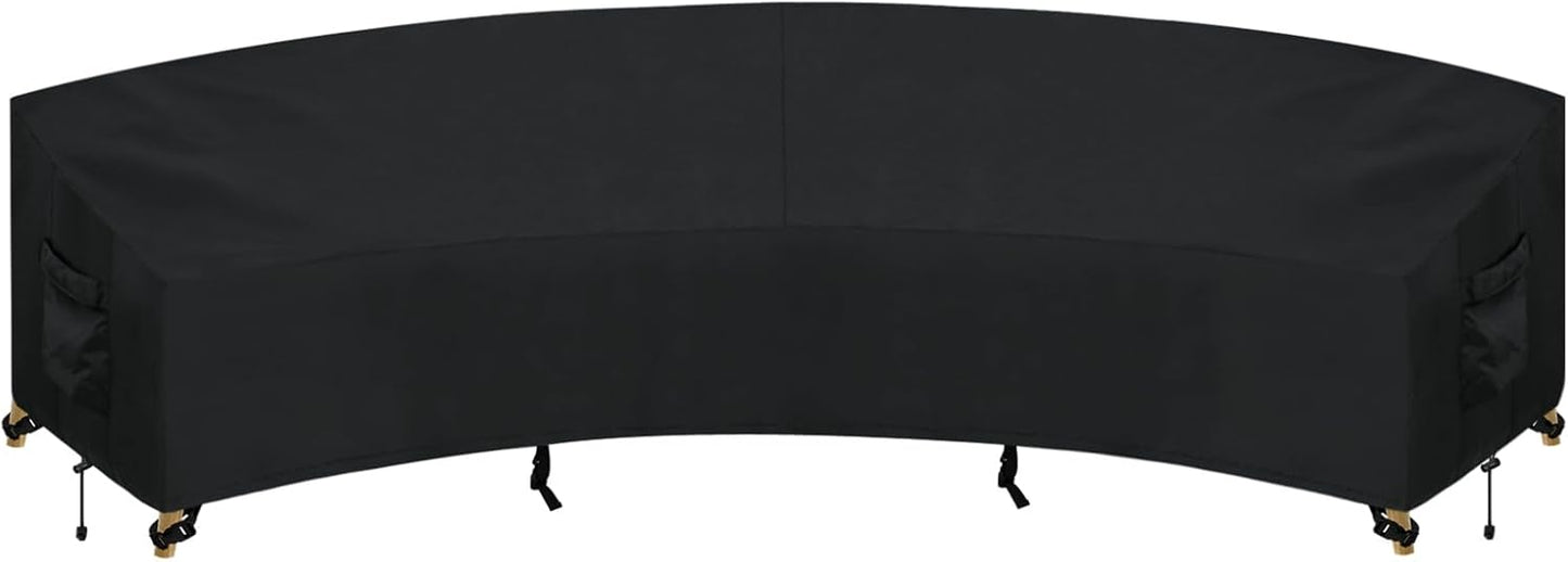PureFit Outdoor Sectional Sofa Cover for Curved Patio Furniture