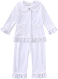 Kids Tales Child Velvet Pajama Sets Christmas Button Down Pajama Set