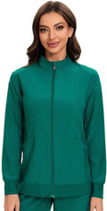 COZYFIT Scrub Jackets for Woman Zip Front Nurse Jacket - Tailored