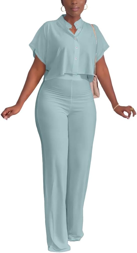 Stylish Women's Summer 2 Piece Outfits Casual Tracksuit Set