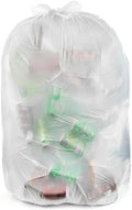 33 Gallon 2 MIL Clear Heavy Duty Garbage Bags - Pack of 100