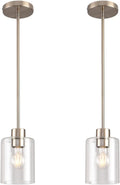 Brushed Nickel Pendant Lights for Modern Farmhouse Decor
