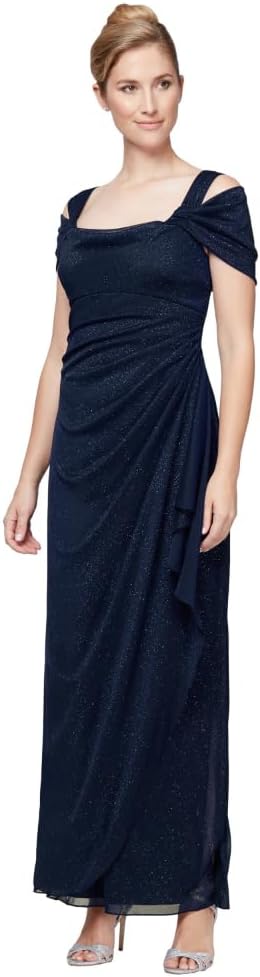Elegant Long Cold Shoulder Dress for Mother of The Bride Events
