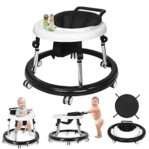 XIDAJIE Baby Walker Foldable with Adjustable Heights and Tray