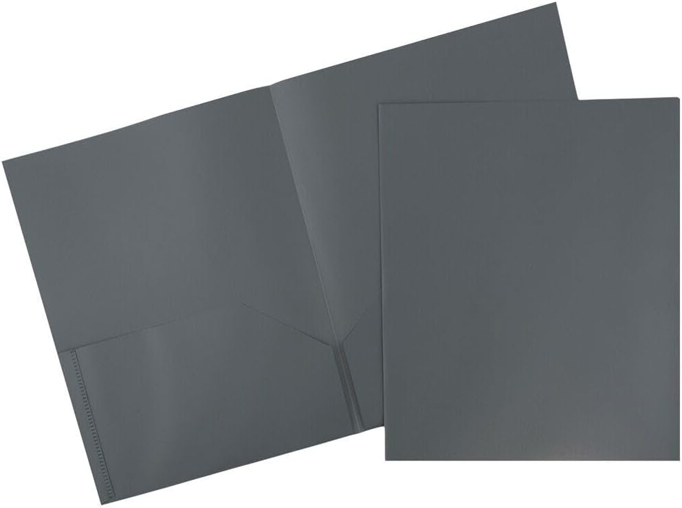 Durable Grey 2 Pocket POP Folders for School and Office Use