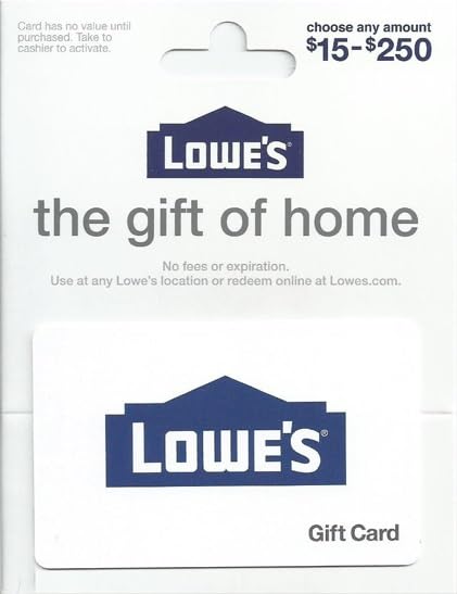 Lowe's Gift Card for All Occasions - Perfect for Home Projects