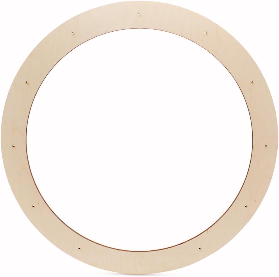 Extra Large Wooden Wreath Frame for Crafts and Christmas Decor