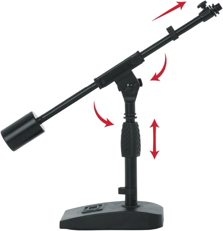 Gator Frameworks Short Weighted Base Microphone Stand for Streaming