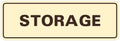 Standard STORAGE Door/Wall Sign Medium - Durable Ivory/Dark Brown
