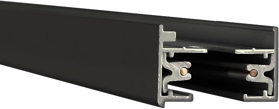 WAC Lighting LT2-BK 2 Foot L Track with Mounting Hardware