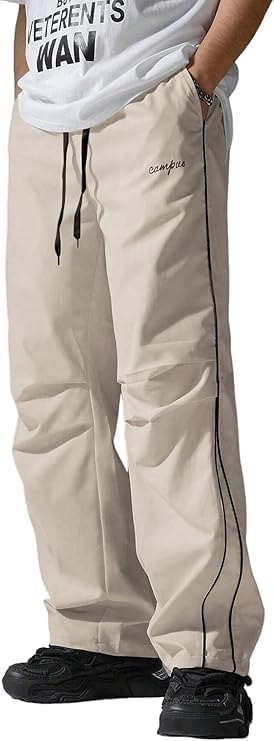 QJQ Men's Y2K Baggy Sweatpants for Stylish Streetwear Look