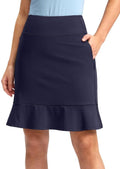 Viodia 20in Knee Length Skort for Women - High Waisted Athletic Comfy