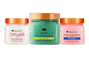 Tree Hut Sugar Body Scrub Variety Pack for Exfoliating Skin
