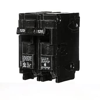 125-Amp Double Pole Type QP Circuit Breaker for Electrical Safety