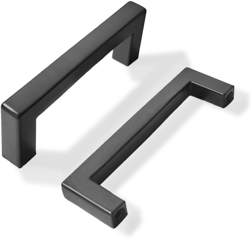 3 inch Center to Center Solid Matte Black Cabinet Pulls for Home