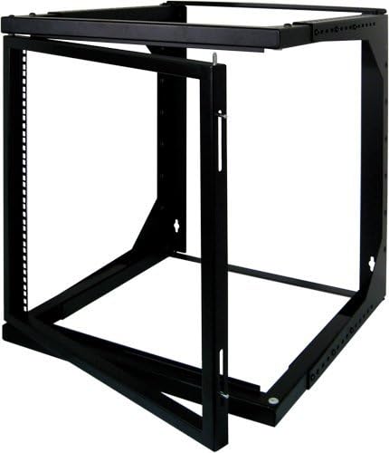 Vertical Cable 8U Open Wall Mount Frame Rack with Hinge Design