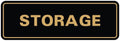 STORAGE Door/Wall Sign Black/Gold Large (5 Pack) - Durable, Clear