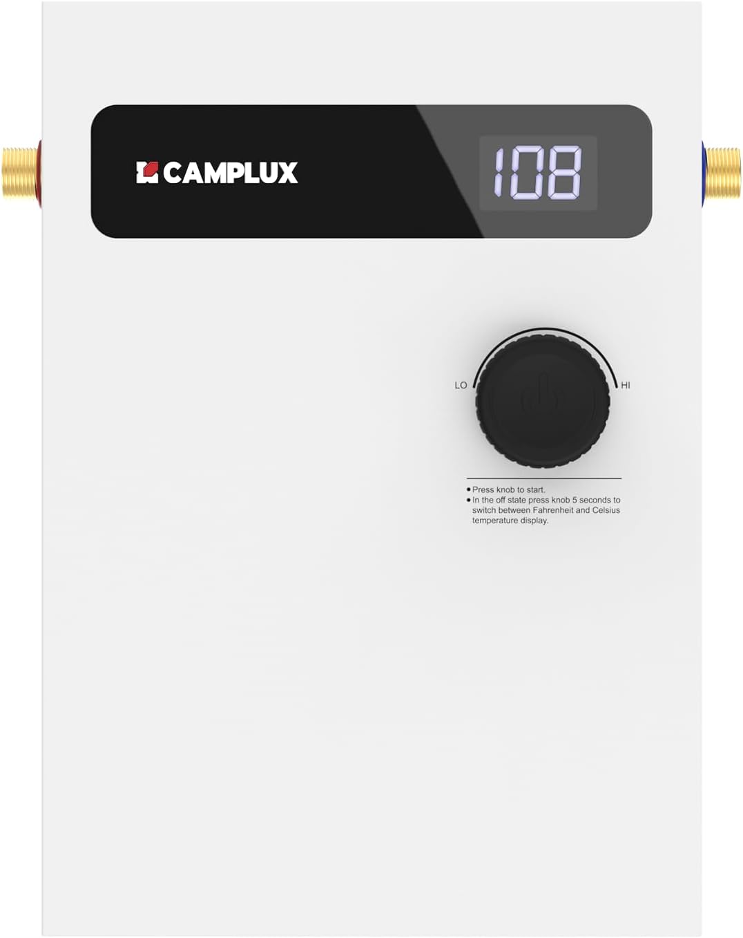 Camplux 8kW Electric Tankless Water Heater - Self-Modulating Energy Savings