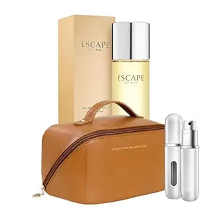 Escape Cologne for Men Eau de Toilette Gift Set with Travel Bag